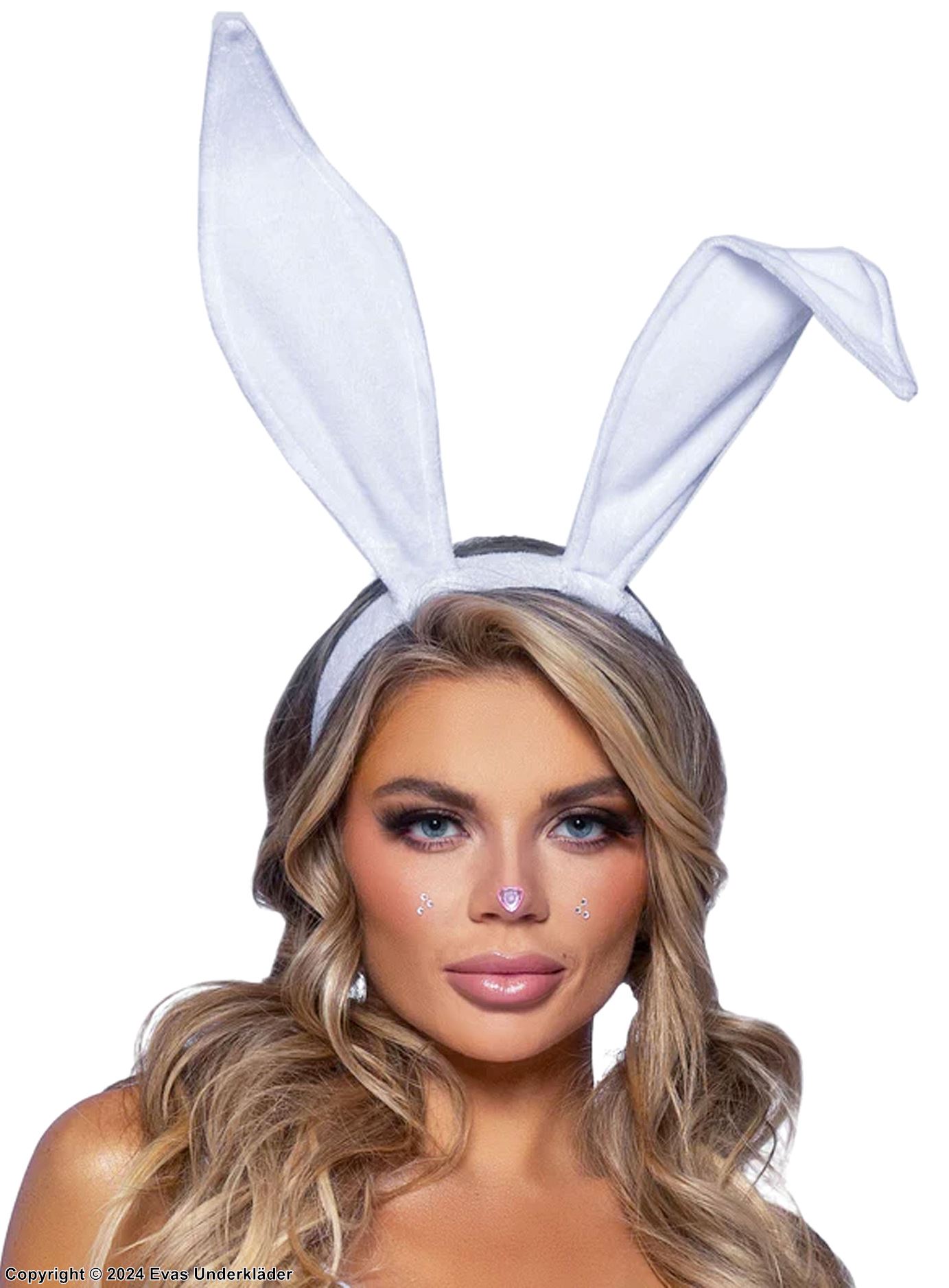 Bunny (woman), costume headband, velvet, big ears